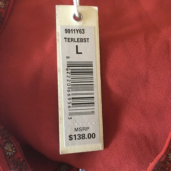 MAX STUDIO ☮ Crepe Long Sleeve Tiered Short Dress with Smocked Waist NEW!! - Picture 8 of 11